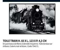 Toile Train H. 83 Xl. 123 Xp. 4,3 Cm