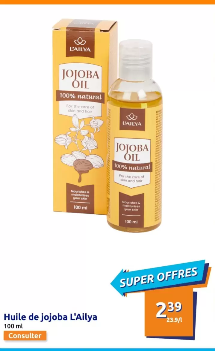 Huile De Jojoba L'ailya