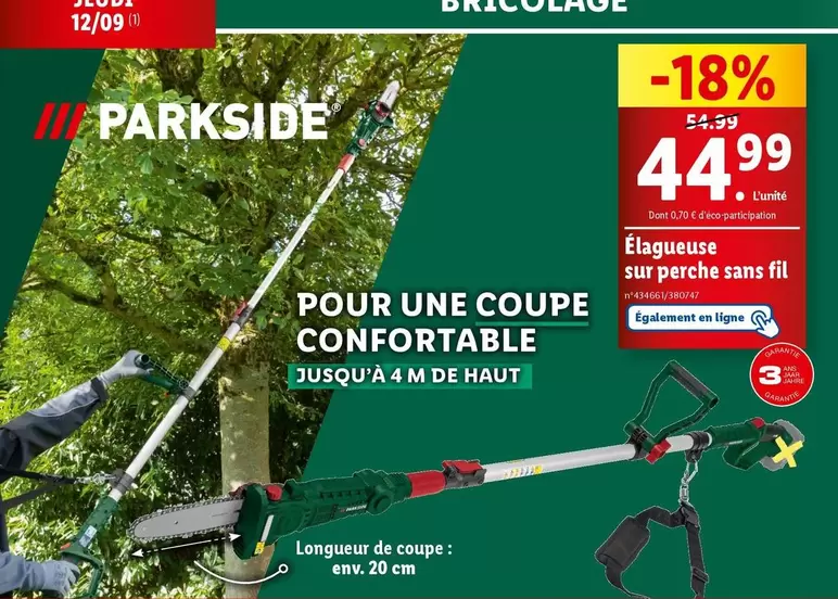 Parkside - Élagueuse Sur Perche Sans Fil