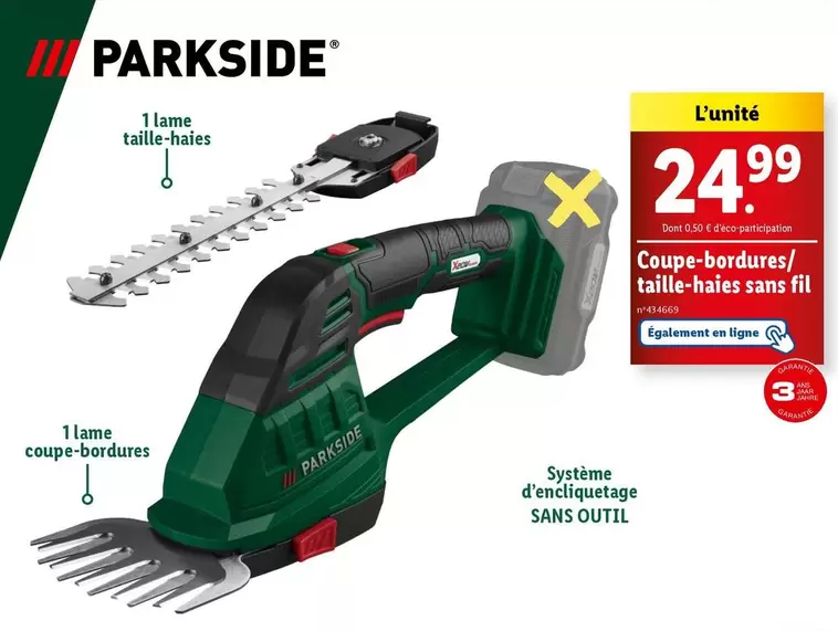 Parkside - Coupe-bordures et Taille-Haie Sans Fil - Pratique et Efficace pour un Jardin Parfait