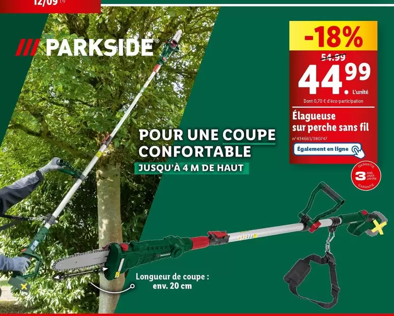 Parkside - Élagueuse Sur Perche Sans Fil