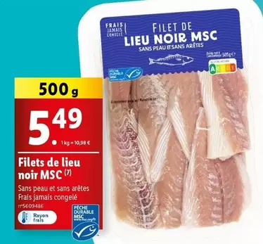 Filets De Lieu Noir Msc