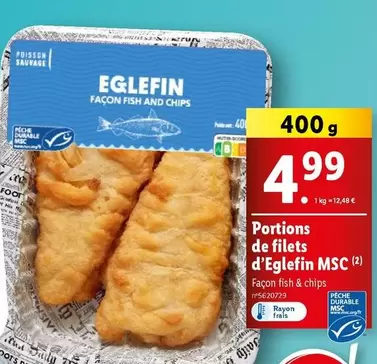 Portions De Filets D'Eglefin Msc