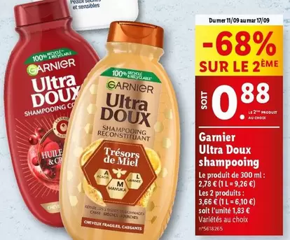 garnier - ultra doux shampooing