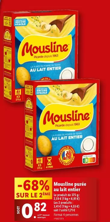 Mousline - Puree Au Lait Entier