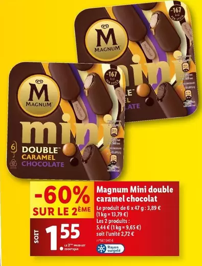 Magnum - Mini Double Caramel Chocolat