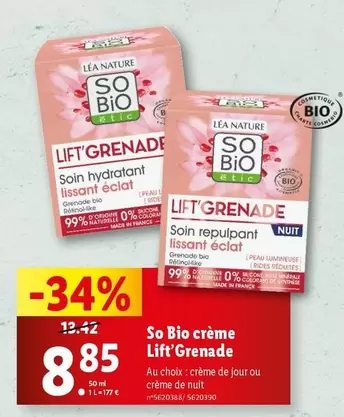 so bio  -  crème lift grenade