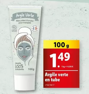 Argile Verte En Tube