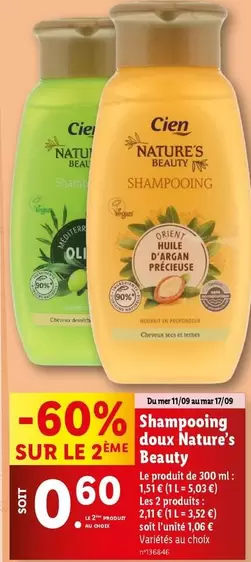 Cien - Shampooing Doux Nature's Beauty