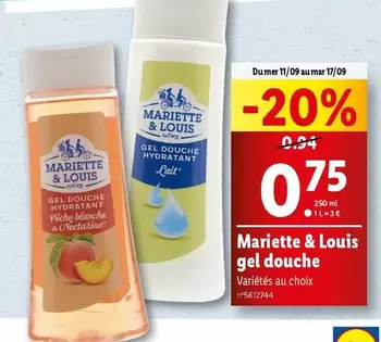 mariette & louis - gel douche