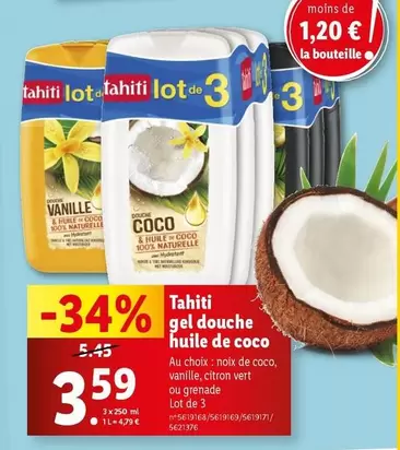 Tahiti - Gel Douche Huile De Coco