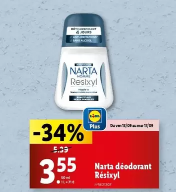 narta - déodorant résixyl