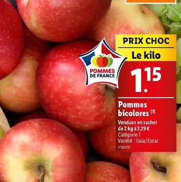 pommes bicolores