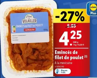 Eminces De Filet De Poulet