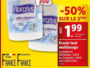 floralys - essuie tout multiusage