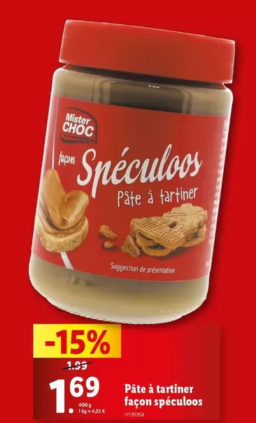 Mister Choc - Pâte À Tartiner Facon Speculoos