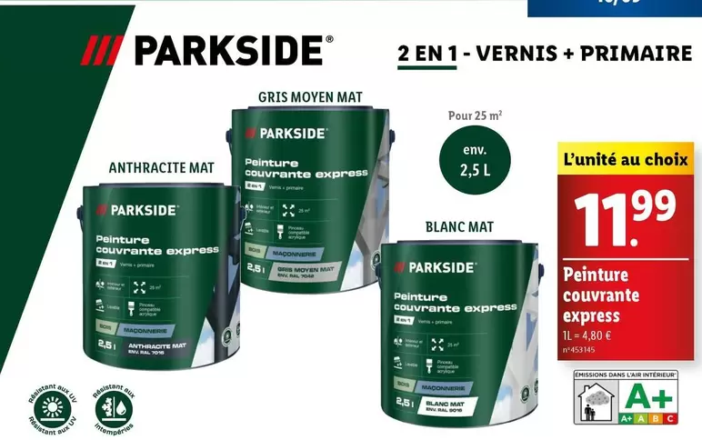 Parkside - Peinture Couvrante Express