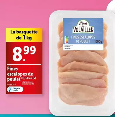 L'Etal De Volailler - Fines Escalopes De Poulet