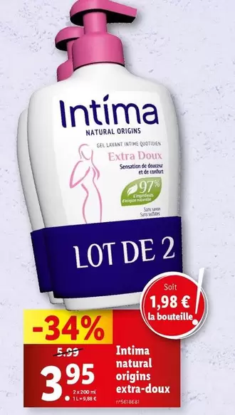 Intima -  Natural Origins Extra-doux