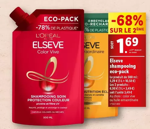 L'Oréal - Elseve Shampooing Eco-Pack