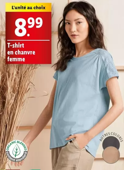 Esmara - T-Shirt En Chanvre Femme