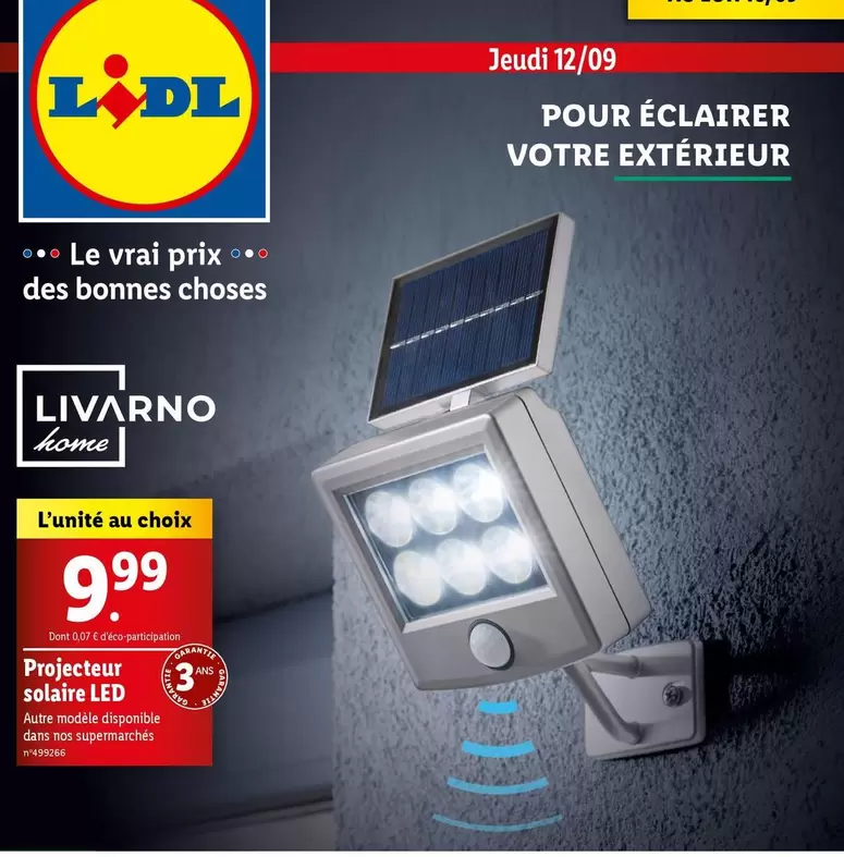 livarno home - projecteur solaire led