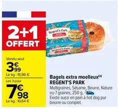 Complet - Regent's Park - Bagels Extra Moelleux offre à 3,99€ sur Carrefour Drive