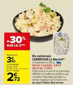 Carrefour - Riz Cantonnais offre à 3,9€ sur Carrefour Drive