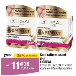 L'Oréal - Soin Raffermissant offre à 11,38€ sur Cora