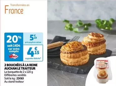 Auchan - 2 Bouchées À La Reine Le Traiteur