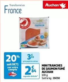 Auchan - Mini Tranches De Saumon Fume