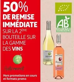 Sur La 2 Eme Bouteille Sur La Gamme Des Vins offre sur Auchan Hypermarché