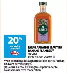 Isautier - Rhum Arrangé Banane Flambée offre sur Auchan Hypermarché