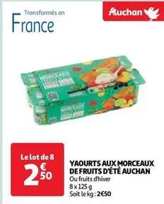 Auchan - Yaourts Aux Morceaux De Fruits D'été