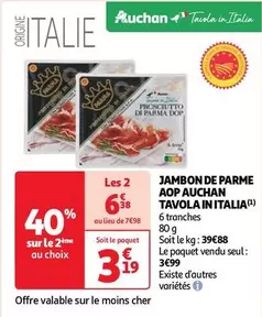 Auchan - Jambon De Parme Aop Tavola In Italia