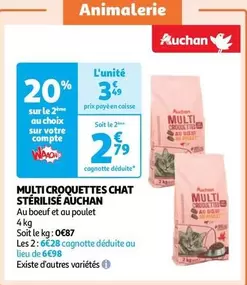 Auchan - Multi Croquettes Chat Stérilisé