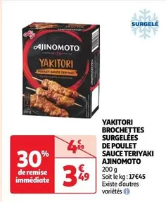 Ajinomoto - Brochettes de Poulet Yakitori Surgelées avec Sauce Teriyaki