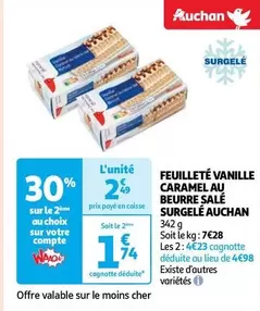 Feuilleté Vanille Caramel au Beurre Salé Surgelé - Auchan