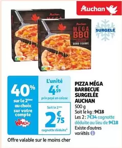 Auchan - Pizza Méga Barbecue Surgelée