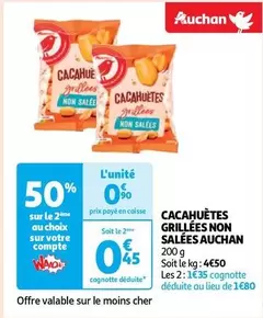 Auchan - Cacahuètes Grillées Non Salées