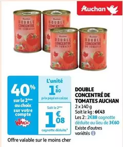 Auchan - Double Concentré De Tomates