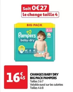 Pampers - Changes Baby Dry Big Pack