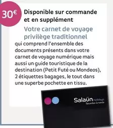 Destination - Disponible Sur Commande Et En Supplément offre sur National Tours