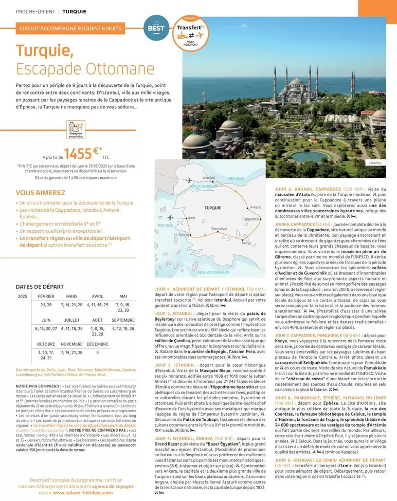 Turquie, Escapade Ottomane offre à 1455€ sur National Tours