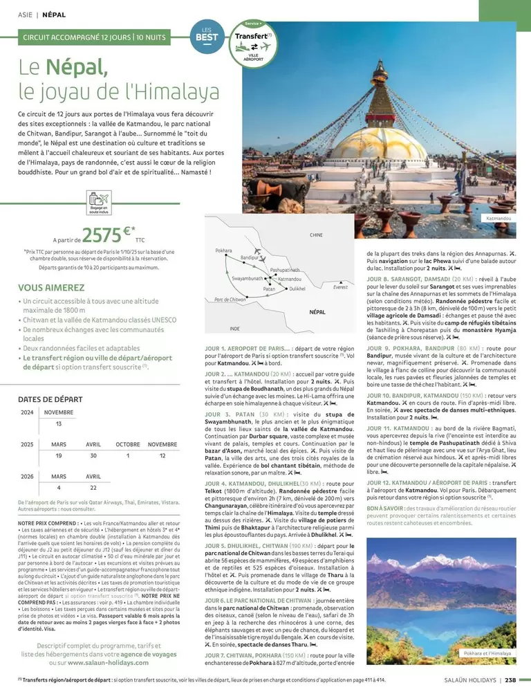 Le Népal, Le Joyau De L'Himalaya offre à 2575€ sur National Tours