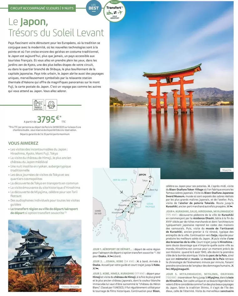 Le Japon, Trésors Du Soleil Levant offre à 3795€ sur National Tours