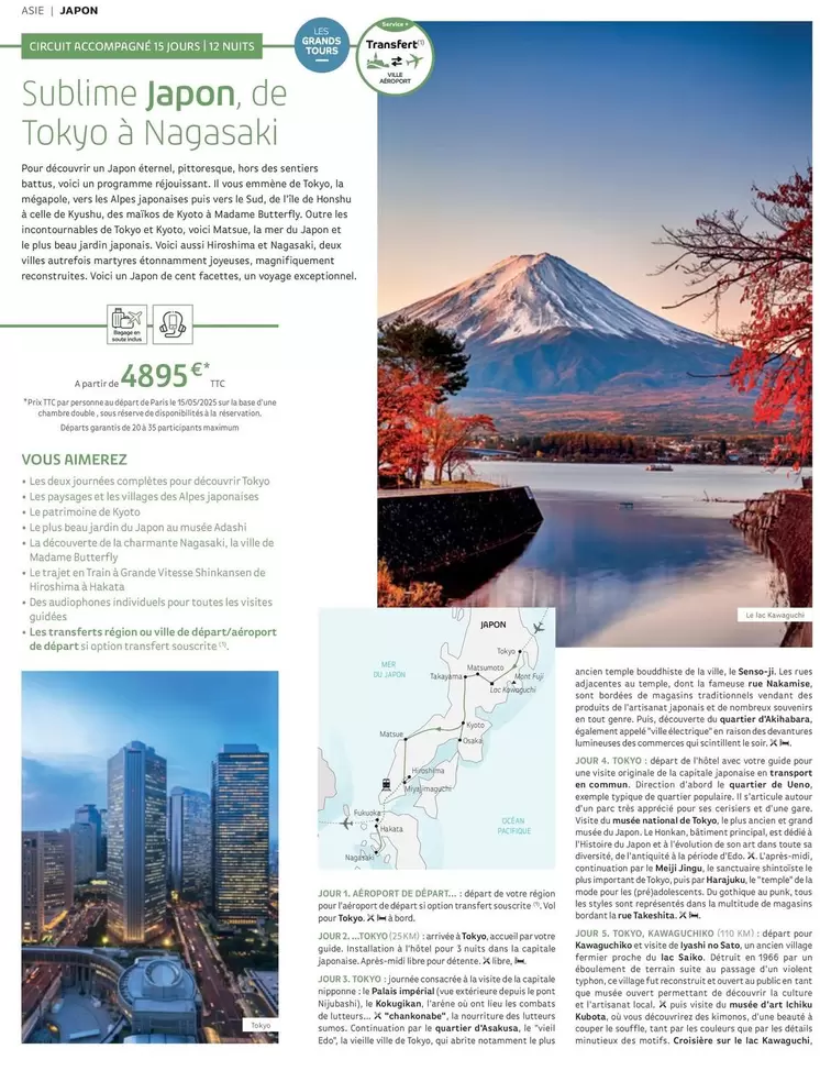 Sublime Japon, De Tokyo À Nagasaki offre à 4895€ sur National Tours