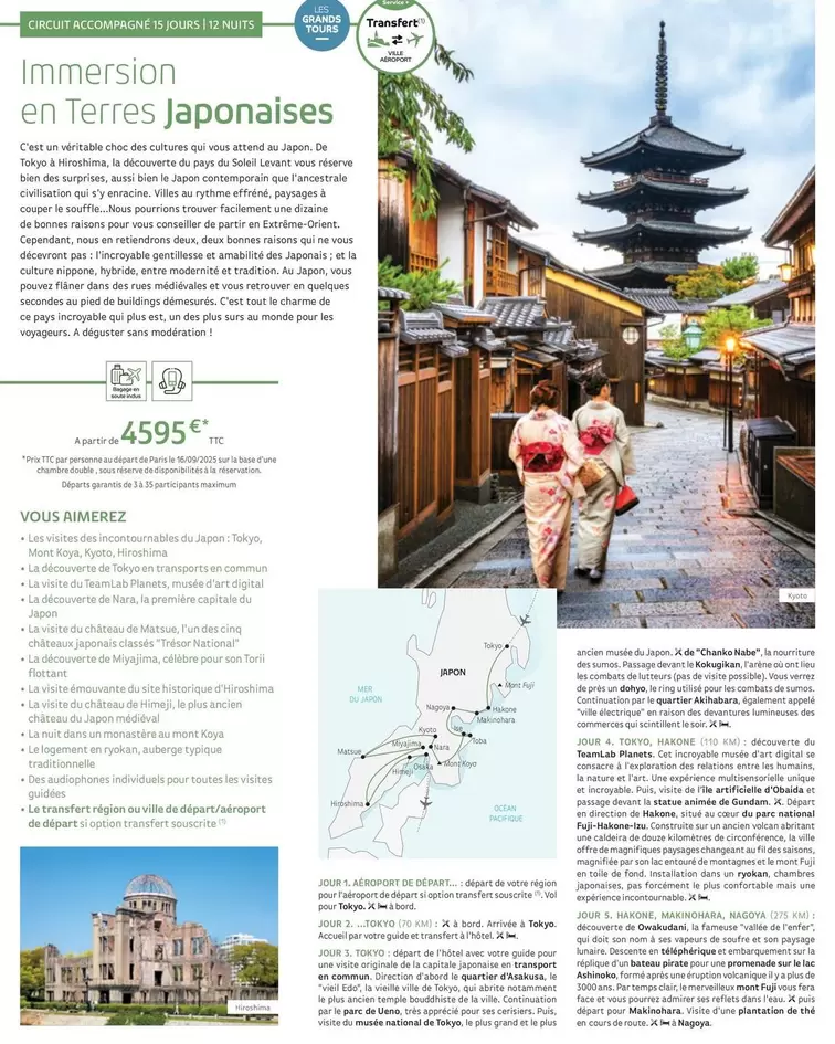Immersion En Terres Japonaises offre à 4595€ sur National Tours