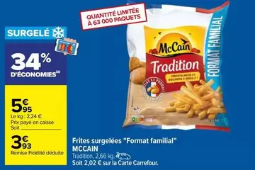 McCain - Frites Surgelées "Format Familial"