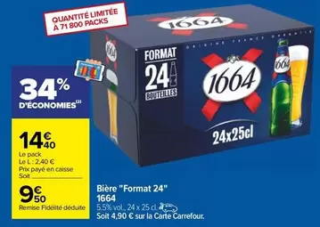 Carrefour - 1664 - Bière "Format 24"